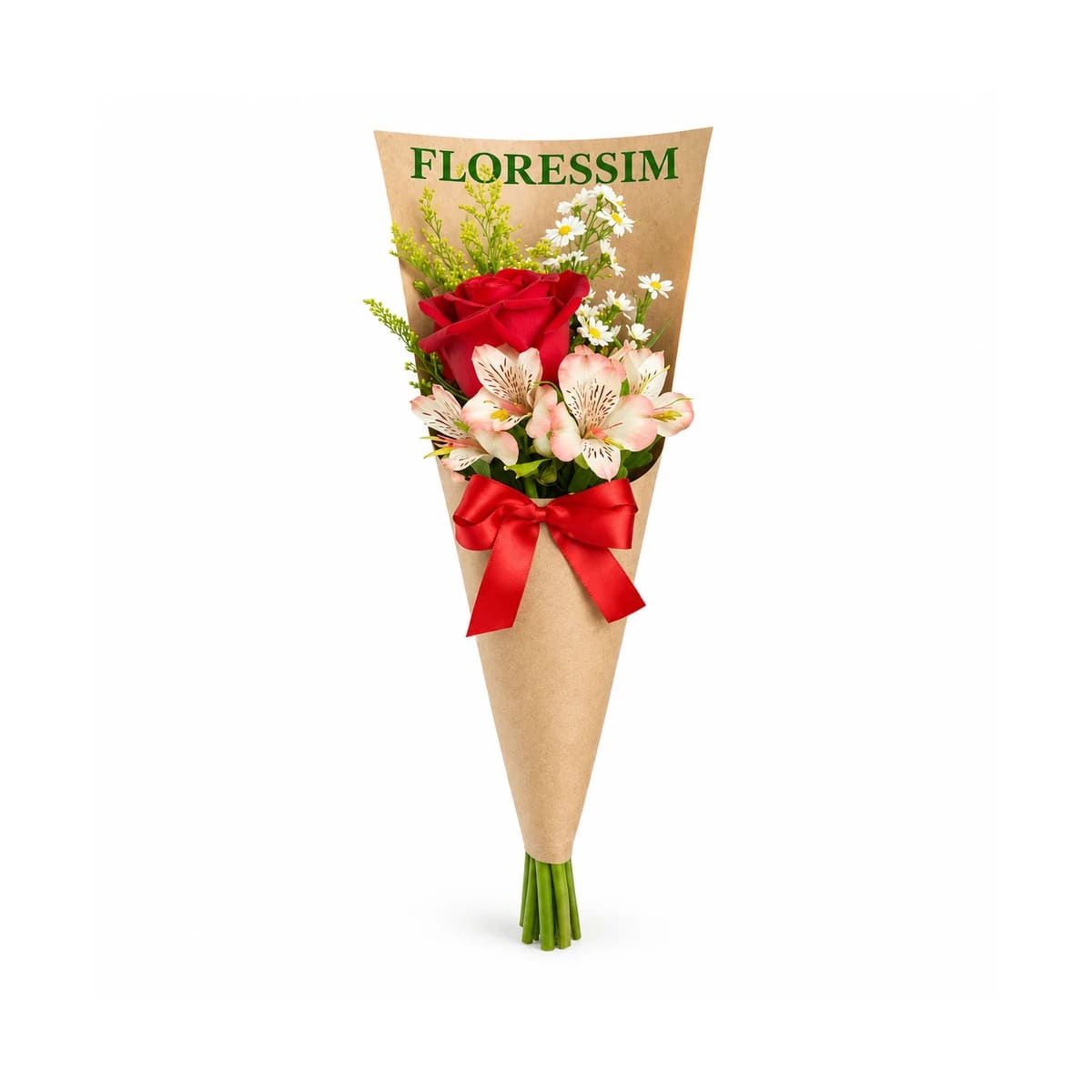 Rosa decorada Kraft