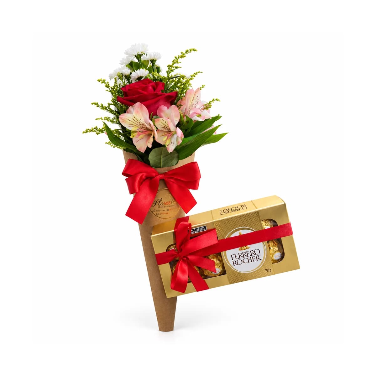 Rosa no craft com Ferrero Rocher